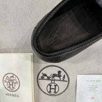 Hermes Paris Major Loafer In Black Grain Leather