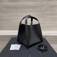 CELINE CUBE BAG IN Triomphe Canvas and NATURAL Calfskin