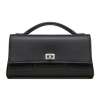 Balenciaga Genuine Leather Designer Lock Clasp Shoulder Handbag