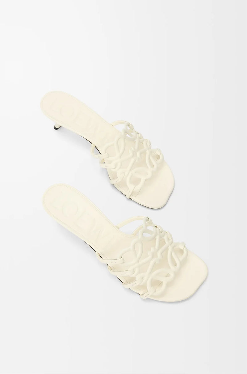 Loewe Petal Anagram Leather Mules