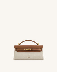 JWPEI Noor Top Handle Bag - Brown Canvas