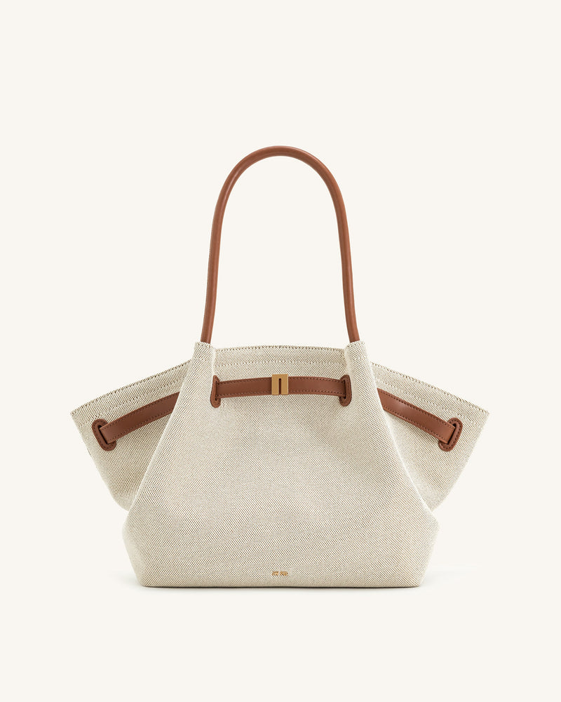 JWPEI Hana Medium Tote Bag - Dark Brown