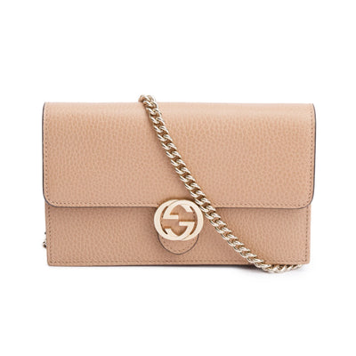 Gucci Interlocking GG Wallet – Beige Calfskin