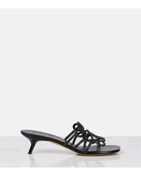 Loewe Petal Anagram Leather Mules