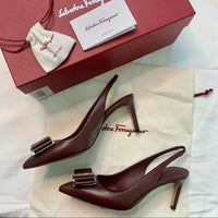 Salvatore Ferragamo –  Maroon Kitten Heel
