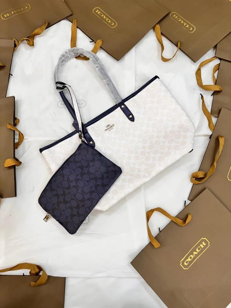 Coach White Tote Bag