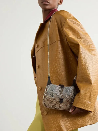 Gucci  jackie crystal-embellished canvas-jacquard hover
