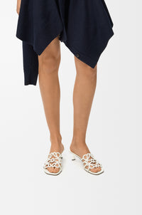 Loewe Petal Anagram Leather Mules