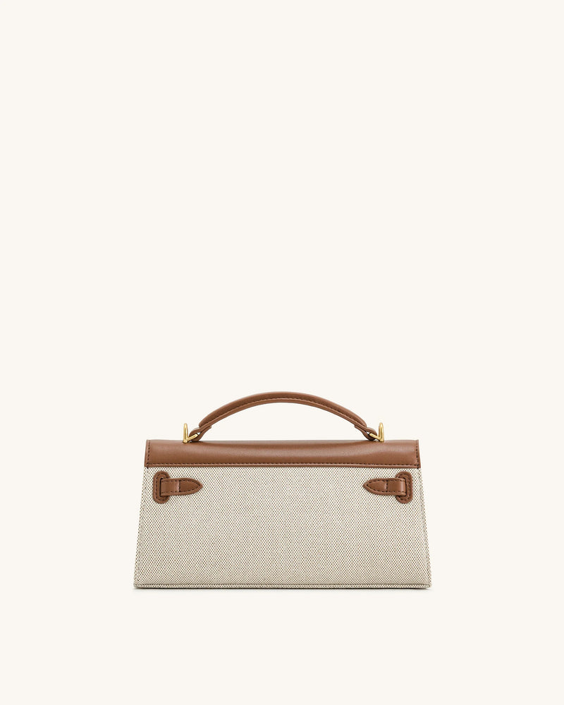 JWPEI Noor Top Handle Bag - Brown Canvas