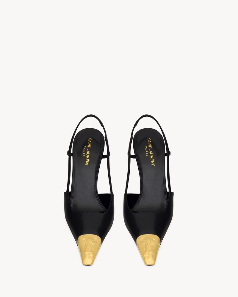 YSL JEANNE slingback pumps in smooth leather