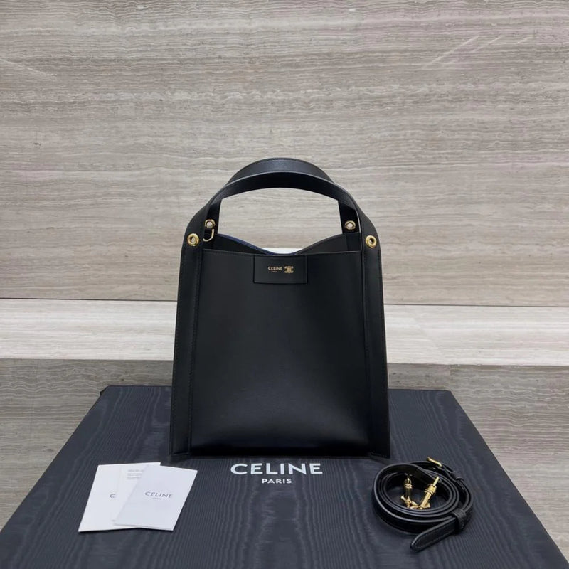 CELINE CUBE BAG IN Triomphe Canvas and NATURAL Calfskin