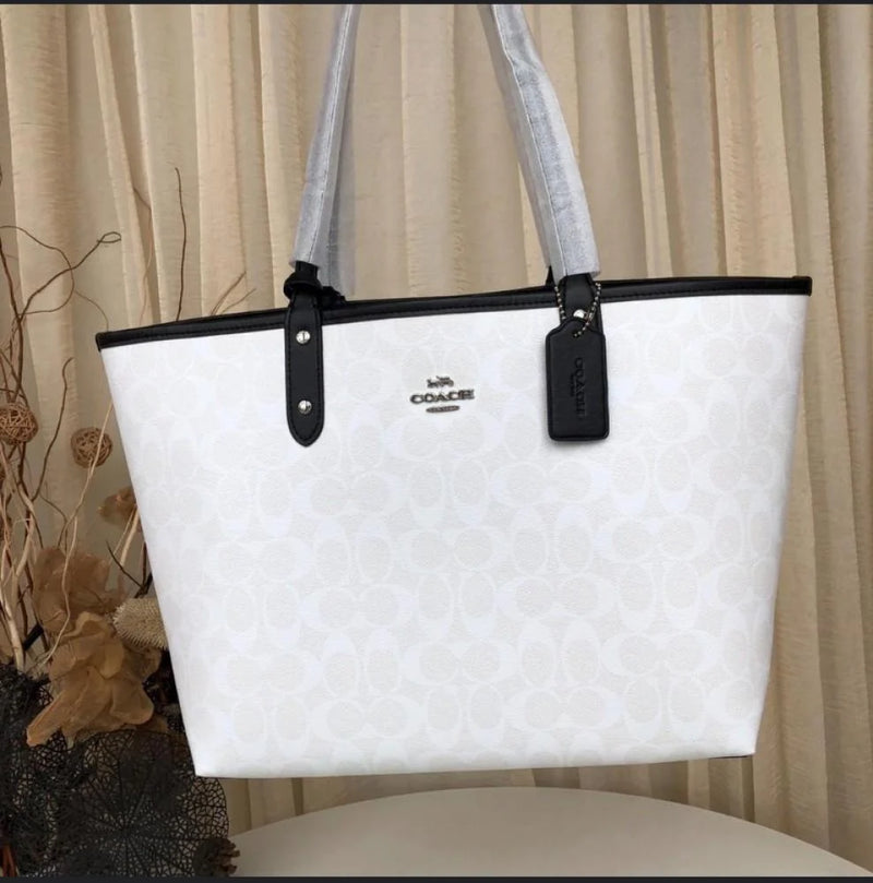 Coach White Tote Bag