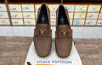 Louis Vuitton Texture Brown Logo Normal Loafer