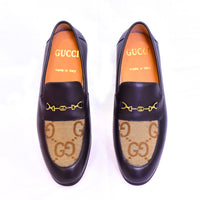 Gucci Brown Cloth Major Loafers