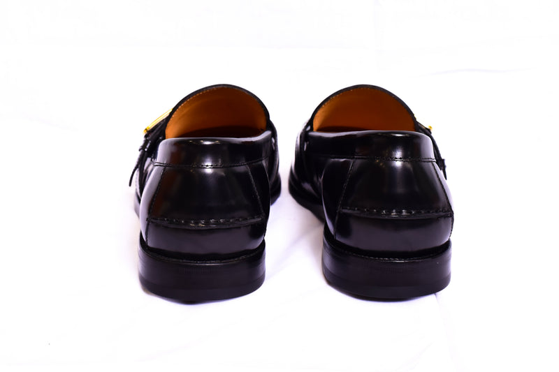 Gucci Side Buckle Black Major Loafers