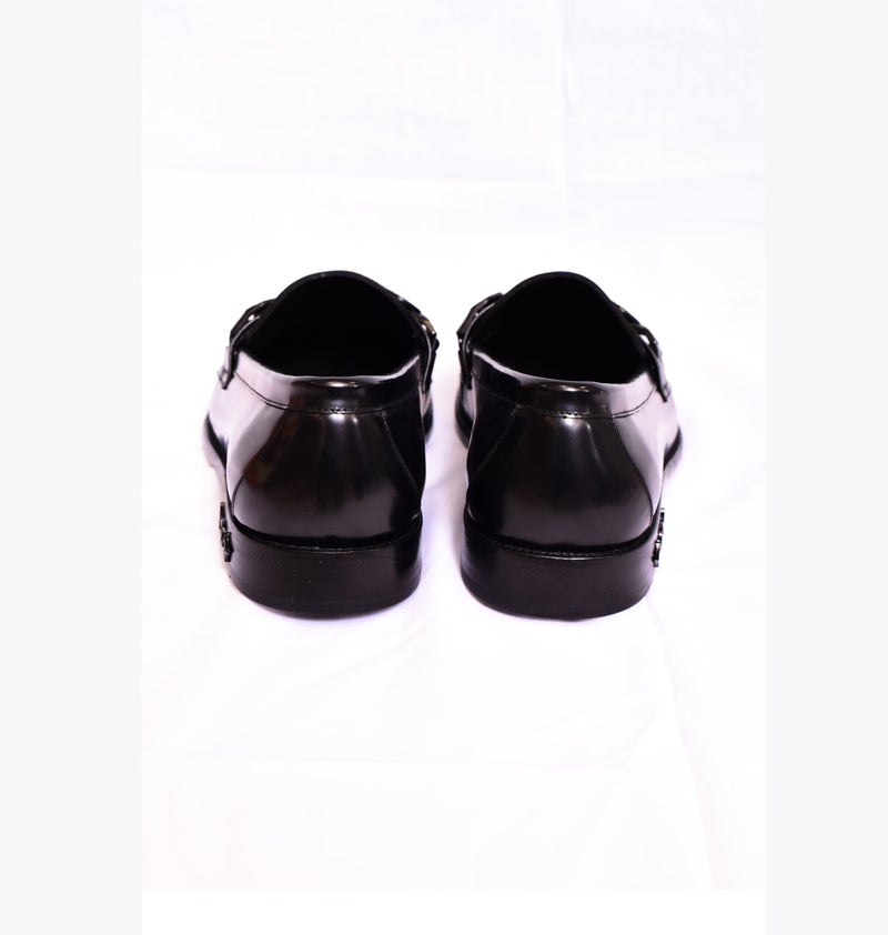 . Louis.Vuitton Chain Black Major Loafers