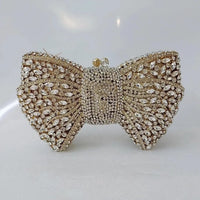 Purple Studded Crystal Work Metallic Frame Beautiful Deep Colour Handbags