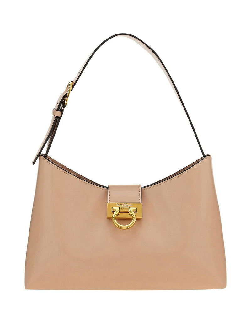 Ferragamo Leather Trifolio Shoulder Bag