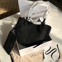 POLÈNE Cyme Handbag in Suede