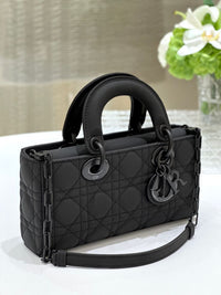 DIOR Small Lady D-Joy Bag Black Ultramatte Cannage Calfskin