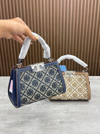 Tory Burch  T Monogram Studded Jacquard Bag