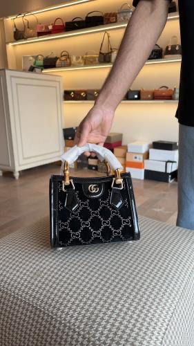 Gucci Diana Crystals Small Tote Bag