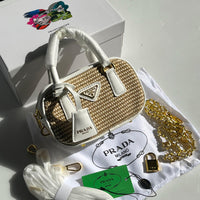 Prada Wicker Saffiano Bag