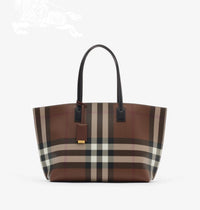 Burberry Checked Logo Tag Tote Bag