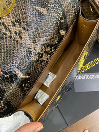 Roberto Cavalli Golden Python Bag
