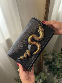 Roberto Cavalli Golden Python Bag