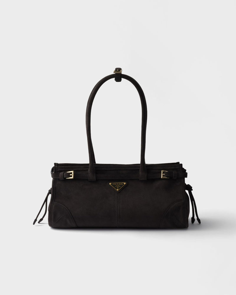 PRADA  Bonnie medium suede handbag