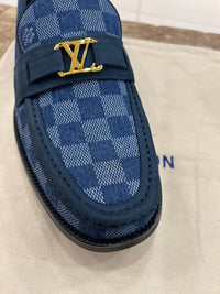 Louis.Vuitton Blue Check Major Loafers